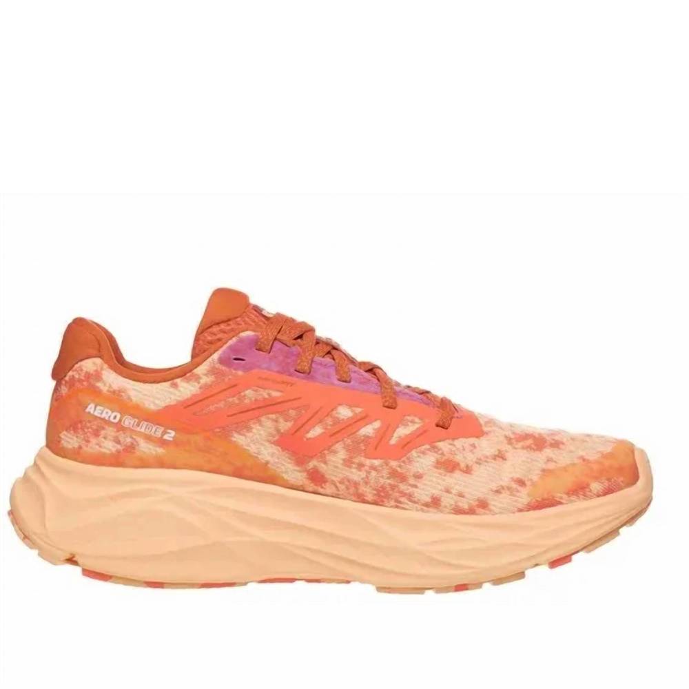 NEW SALOMON women's aero glide 2 - b running shoe in spirou/peachq/fsalm